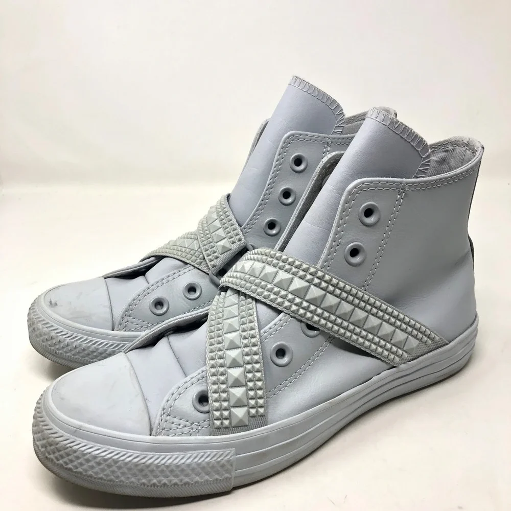 Converse Chuck Taylor All Star Punk Strap Sneaker Shoes Womens 7 Gray Streetwear - Picture 3 of 16